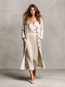 Women's Resort Style Knitted Tassel Long Cardigan ZMZ2169H3XT