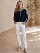 Women's Vintage-Style Elegant Round-Neck Single-Breasted Knit Cardigan ZMZ2124H8ZYY