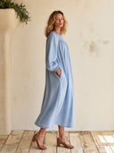 Women's Smocked Square Neck Balloon Sleeve Loose Maxi Dress ZMZ2479H3YZH