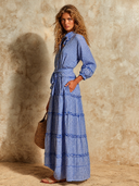 Women's Vacation Cotton Plaid Print Maxi Dress ZMZ2498H6XT