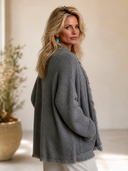 Women's Classic Vintage-Style Casual Multi-Pocket Knit Cardigan ZMZ2435H7ZYY
