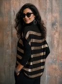 Women's Retro Casual Cotton Yarn Knitted Patchwork Sequin Loose Pullover Vest ZMZ2505H7ZJY