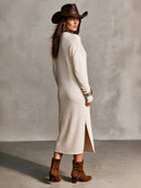 Women's Retro Casual Western Style Floral Embroidery Round Neck Knitted Long Sleeve Maxi Dress ZMZ2574H5ZJY