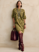 Women's Fashionable High-Stretch Knit Leopard Print Mini Sweater Dress ZMZ1761H6SWL