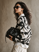 Women's Casual Jacquard Crew-Neck Sweater ZMZ2705H9XT