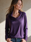 Women's Retro Casual Cotton Patchwork Sequin Pullover Long-Sleeve T-Shirt ZMZ2805H8ZJY