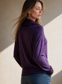 Women's Retro Casual Cotton Patchwork Sequin Pullover Long-Sleeve T-Shirt ZMZ2805H8ZJY