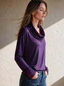 Women's Retro Casual Cotton Patchwork Sequin Pullover Long-Sleeve T-Shirt ZMZ2805H8ZJY