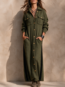 Women's Retro Casual Knitted Loose Maxi Dress ZMZ3142H8ZJY