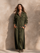 Women's Retro Casual Knitted Loose Maxi Dress ZMZ3142H8ZJY