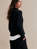 Women's Retro Casual Color Block Pullover Long-Sleeve Shirt ZMZ0193I2ZJY