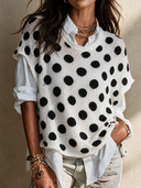 Women's Retro Casual Knitted Polka-Dot Pullover Vest ZMZ0159I3ZJY