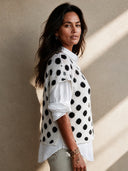Women's Retro Casual Knitted Polka-Dot Pullover Vest ZMZ0159I3ZJY