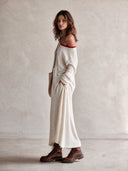 Women's Stylish Long-sleeve One-shoulder Knit Dress ZMZ0196I8SWL