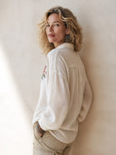 Women's Classic Floral Embroidered Cotton-Linen Long-Sleeve Top ZMZ0277I9SWL