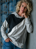 Women's Casual Color-Block Striped Long-Sleeve Hoodie ZMZ0109I2XT