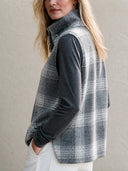 Women's Retro Casual Simple Plaid Pullover Vest ZMZ0384I4ZJY