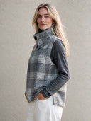 Women's Retro Casual Simple Plaid Pullover Vest ZMZ0384I4ZJY