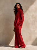 Women's Retro Casual Solid Color Mohair Knitted Turtleneck Sweater ZMZ0354I3ZJY
