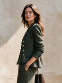Women's Retro Casual Frayed Blazer Jacket ZMZ0201I9ZJY