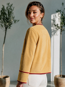 Women's Retro Elegant Casual Faux Suede Single-Breasted Jacket With Asymmetrical Placket ZMZ0215I7ZYY