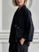 Women's Urban Luxe Solid-Color Linen-Blend Jacket ZMZ0305I5XT