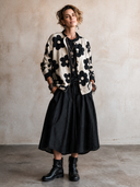 Women's Classic Vintage Cotton-Linen Floral Print Jacket ZMZ0750I8SWL