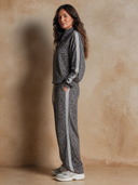 Women's Leopard Print Zip-Up Sports Jacket And Pants Two-Piece Set ZMZ0763I4XT