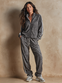 Women's Leopard Print Zip-Up Sports Jacket And Pants Two-Piece Set ZMZ0763I4XT