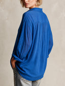 Women's Oversized Button Down Shirt, Long Sleeve Collared Blouse ZMZ0852I5YZH