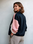 Women's Retro Color-Block Faux Suede Jacket ZMZ0899I8SWL
