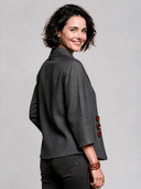 Women's Minimalist Asymmetric Shawl-Collar Lightweight Linen Jacket ZMZ0143I9XT
