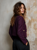 Women's Urban Double-Breasted Cropped Jacket ZMZ0862I7XT