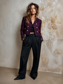 Women's Urban Double-Breasted Cropped Jacket ZMZ0862I7XT