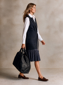 Women's Urban Sleeveless Suit Collar Midi Dress ZMZ0838I1XT