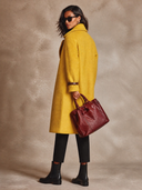 Women's Casual Faux Wool Blend Lapel Long Zipper Coat ZMZ0814I7XT