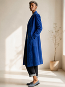 Women's Premium Minimalist Faux Suede Double-Breasted Trench Coat ZMZ0825I2ZYY