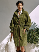 Women's Premium American-Style Vintage Faux Suede Stand-Collar Single-Breasted Jacket ZMZ0917I0ZYY