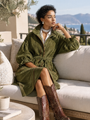 Women's Premium American-Style Vintage Faux Suede Stand-Collar Single-Breasted Jacket ZMZ0917I0ZYY
