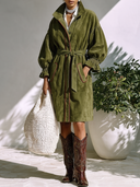 Women's Premium American-Style Vintage Faux Suede Stand-Collar Single-Breasted Jacket ZMZ0917I0ZYY
