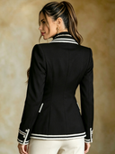 Women's Minimalist Color-Block Slim-Fit Blazer ZMZ1135I1XT