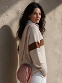 Women's Retro Casual Cotton Yarn Patchwork Zipper Pullover Sweater ZMZ1180I9ZJY