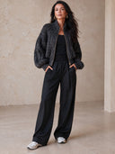 Women's Vintage-Style Casual Loose-Fit Cotton-Blend Knit Zip-Up Cardigan ZMZ1502I7ZJY