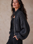 Women's Vintage-Style Casual Loose-Fit Cotton-Blend Knit Zip-Up Cardigan ZMZ1502I7ZJY