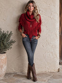Women's Vintage Casual Cotton-Yarn Knit Tassel Pullover Sweater ZMZ1510I6ZJY