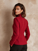 Women's Military-Style Double-Breasted Faux Wool Blend Jacket ZMZ1539I2XT