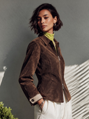 Women's American Retro Casual Faux Suede Zip-Front Jacket ZMZ1514I3ZYY
