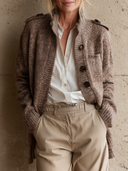 Women's Vintage-Style Casual Cotton-Yarn Knit Single-Breasted Cardigan ZMZ1545I6ZJY