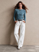 Women's Retro Casual Knitted Frayed Edge Pullover Long-Sleeve Sweater T-Shirt ZMZ1648I6ZJY