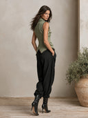Women's Frayed Tweed Notch Lapel Fitted Vest ZMZ1774I3YZH